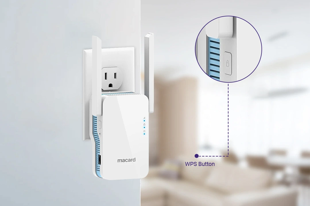 Macard WiFi Extender Login via the WPS